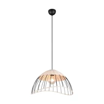 Pendul Trio SANDRIN metal, ratan, negru, natural, E27 - Trio-R36211032