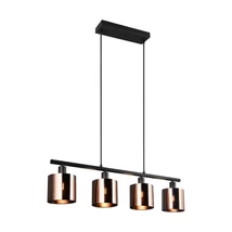 Pendul Trio JASON metal, plastic, negru, bronz, E14 - Trio-R36304064