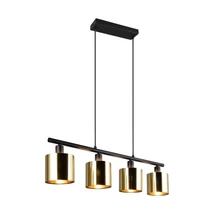 Pendul Trio JASON metal, plastic, negru, auriu, E14 - Trio-R36304079
