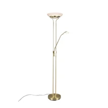 Lampadar Trio ORSON metal, sticla, alama, alb, LED, 3000K, 1x28W, 3200lm, 1x6W, 600lm - R40073508