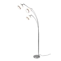 Lampadar Trio DAVOS metal, textil, crom, alb, E14  - R41553006
