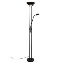 Lampadar Trio SPOCK, metal, sticla, negru, alb, LED, 19W+5W, 2200lm+500lm, 3000K - Trio-R42292132