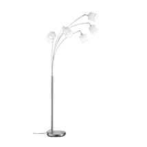 Lampadar Trio TOMMY metal, tesatura, nichel, alb, E14 - R46330501