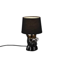 Veioza Trio DOSY ceramica, tesatura, negru, E14 - R50231002