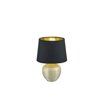 Veioza Trio LUXOR ceramica, tesatura, auriu, negru, E14 - R50621079
