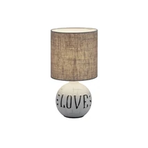 Veioza Trio ESNA ceramica, tesatura, gri, cafea, E14 - R50661025