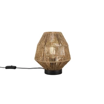 Veioza Trio MIKI metal, hartie, negru, maro, E27 - R51101026