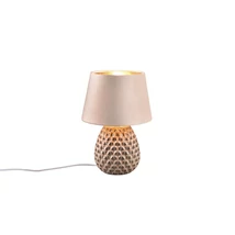 Veioza Trio ARIANA ceramica, catifea, maro deschis, E27 - R51531944