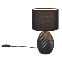 Veioza Trio MELVA, ceramic, textil, negru, E14 - Trio-R51771032