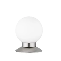 Veioza Trio PRINCESS metal, sticla, nichel, alb, LED, 3000K, 3W, 250lm - R52551907