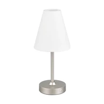 Veioza Trio KENNY metal, textil, nichel, alb, LED, 1.5W, 3000K, 140Lm - R53621107