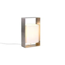 Veioza Trio PAIL metal, textil, nichel, alb, E27 - Trio-R55751007