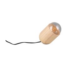 Veioza Trio NARA lemn, maro, transparent, E27 - R56311030