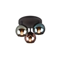 Plafoniera Trio SHELDON metal, sticla, negru, multicolor, E14 - R61303017