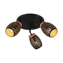 Plaoniera Trio BIDAR metal, negru, E14 - Trio-R61573380