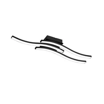 Plafoniera Trio ROUTE metal, plastic, negru, alb, LED, 3000K, 3x5W, 1500lm - R62473132