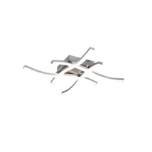 Plafoniera Trio ROUTE metal, plastic, nichel, alb, LED, 4000K, 4x5W, 2400lm - R62474407