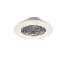 Lampa cu ventilator Trio STRALSUND metal, plastic, gri, alb, LED, 3000K-6500K, 26.8W, 2600lm - R62522187