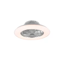Lampa cu ventilator Trio STRALSUND metal, plastic, gri, alb,RGB-LED, 3000K-6500K, 26.8W, 2600lm, 9W - R62522987