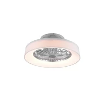 Lampa cu ventilator Trio FARSUND metal, plastic, tesatura, crom, alb, 3000K-6500K, 26.8W, 2600lm - R62662101