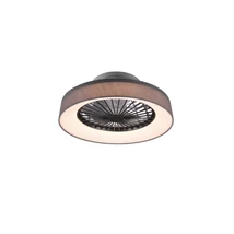 Lampa cu ventilator Trio FARSUND metal, plastic, tesatura, gri, alb, 3000K-6500K, 26.8W, 2600lm - R62662111
