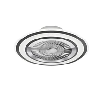 Lampa cu ventilator Trio FLAGA metal, plastic, negru, alb, crom, LED, 2700K-6500K, 35W, 4100lm - R62743132