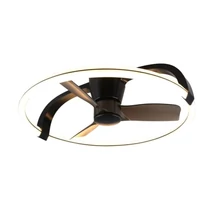 Corp de iluminat cu ventilator Trio STOCKHOLM plastic, negru, LED, 37W, 4300lm, 2700K-6500K - Trio-R64262132