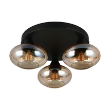 Plafoniera Trio DIVINA metal, sticla, negru, chihlimbar, E14 - R66643013