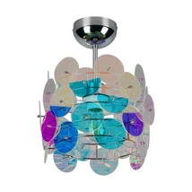 Plafoniera Trio IRIDE metal, plastic, crom, transparent, E27 - R66711053