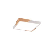 Plafoniera Trio META metal, lemn, alb, maro, LED, 3000K, 20W, 2400lm - R67191131