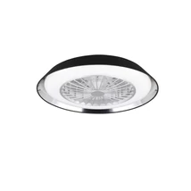 Lampa cu ventilator Trio VARBERG szövet, plastic, negru, alb, LED, 2700K - 6500K, 30W, 3500lm - R67292102