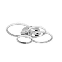 Plafoniera Trio CIRES metal, acril, crom, transparent, LED, 4000K, 27W, 3400lm - R67364106