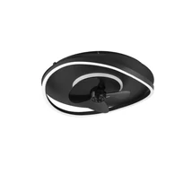 Lampa cu ventilator Trio SORTLAND metal, negru, LED, 2700K - 6500K, 30W, 3500lm - R67393132