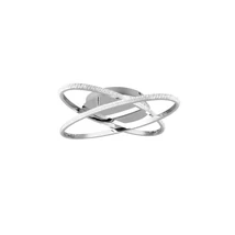 Plafoniera Trio LANE metal, acril, crom, transparent, LED, 4000K, 27W, 3500lm - R67802106