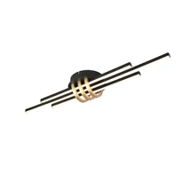Plafoniera Trio CINTO metal, negru, auriu, LED, 20W, 2380lm, 3000K - R67873180