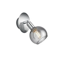 Spot Trio BREST metal, sticla, crom, fumuriu, E14 - R80591006