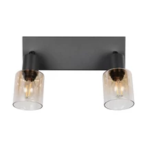 Plafoniera Trio CADIZ metal, sticla, negru, chihlimbar, E14 - R81782032