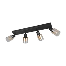 Plafoniera Trio CADIZ metal, sticla, negru, chihlimbar, E14 - R81784032