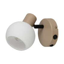 Aplica de perete Trio BOBA metal, sticla, bej, alb, E14 - R86371743