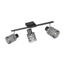 Plafoniera Trio JACK  metal, sticla, negru, fumuriu, E27 - R86423032