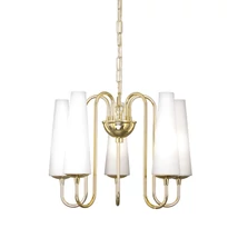 Candelabru Zuma Magnum metal,sticla,auriu,alb,E14 - ZU-1127