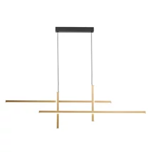 Pendul Zuma Edge metal,acril,negru,auriu,LED,3000K-4000K-6000K,42W,1600Lm - ZU-22008P-BK-GD