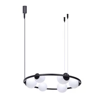 Pendul Zuma Orbit metal,sticla.negru,alb,E14+E27- ZU-5007