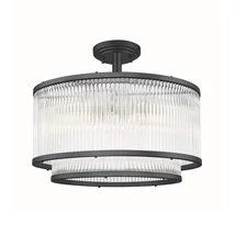 Plafoniera Zuma Sergio metal,sticla,negru,transparent,E14 - ZU-C0528-05H-P7AC