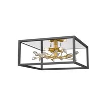 Plafoniera Zuma Spring metal, cristale,negru,auriu,transparent,G9 - ZU-C0578-04A-B5TF