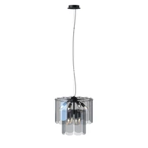 Pendul Zuma Nira metal,sticla,negru,fumuriu,E14 - ZU-MD3523-8M-EBCN