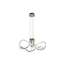 Pendul Zuma Abro metal,acril,negru,crom,alb,LED,3000K,45W,5300Lm - ZU-MD5520-4-3BGBDT