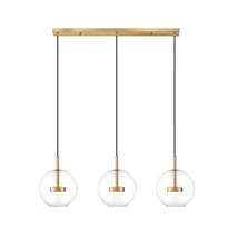 Pendul Zuma Enceladus metal,sticla,auriu,transparent,LED,3000K,5W,1500Lm - ZU-P0428-03J-L4AC