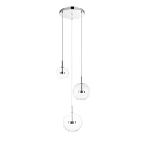 Pendul Zuma Enceladus metal,sticla,crom,transparent,LED,3000K,5W,1500Lm - ZU-P0428-03L-F4AC