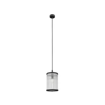 Pendul Zuma Sergio metal,sticla,negru,transparent,E14 - ZU-P0528-01F-P7AC